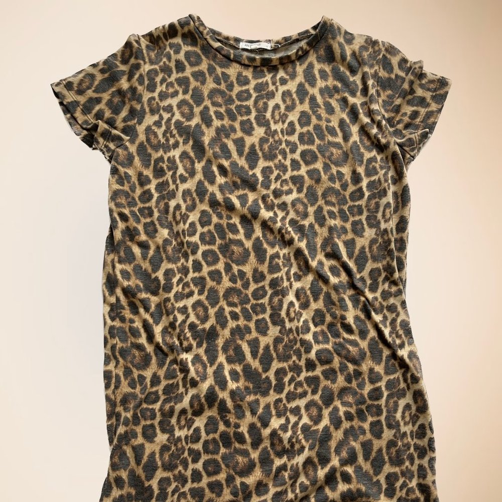 Cheetah Print T-shirt Dress